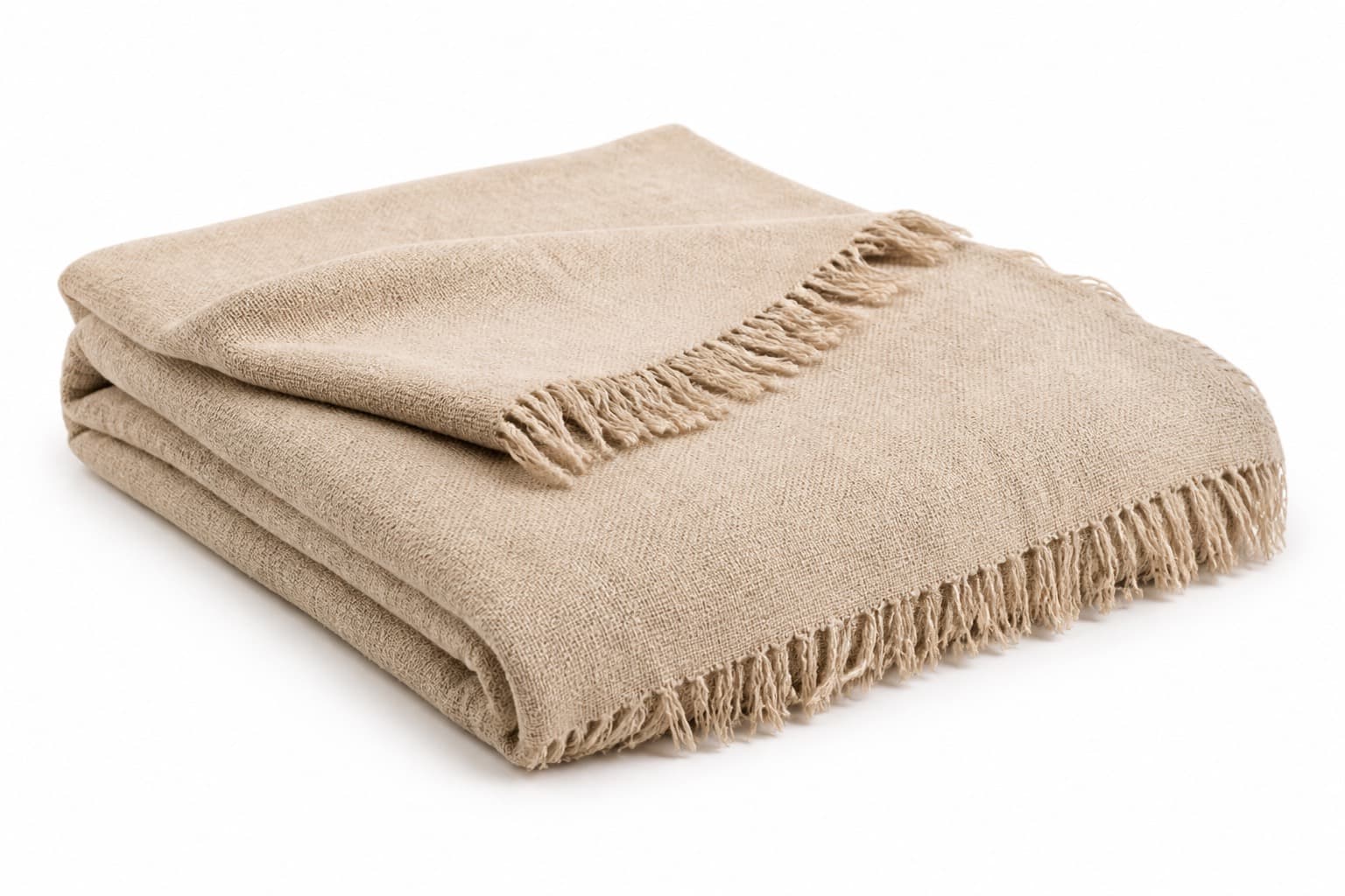 Linen Throw Blanket Sand