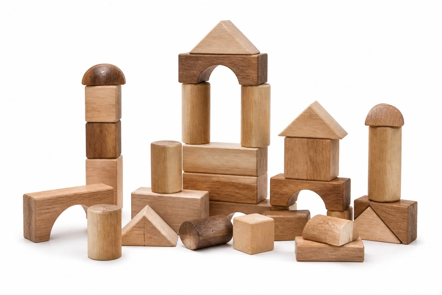 Wooden Building Blocks Set